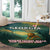 Georgia Round Carpet with Green Mountain Landscape with Map Outline Lion and Legends Rise Quote Design - Wonder Print Shop