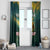 Georgia Window Curtain with Green Mountain Landscape with Map Outline Lion and Legends Rise Quote Design - Wonder Print Shop