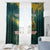 Georgia Window Curtain with Green Mountain Landscape with Map Outline Lion and Legends Rise Quote Design - Wonder Print Shop