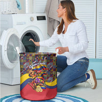 Venezuela Flag Day Patriotism Laundry Basket Heritage Flag Jaguar Traditional Instruments