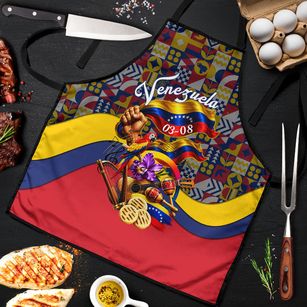 Venezuela Flag Day Patriotism Apron Heritage Flag Jaguar Traditional Instruments