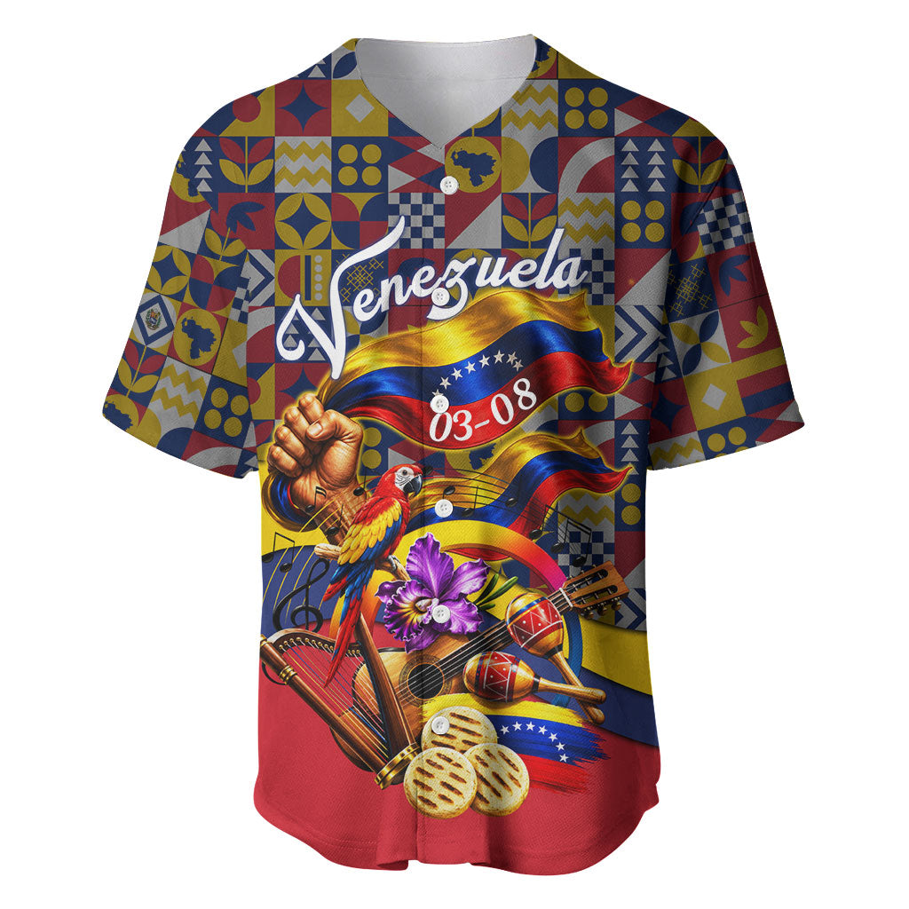 Venezuela Flag Day Patriotism Baseball Jersey Heritage Flag Jaguar Traditional Instruments