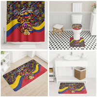 Venezuela Flag Day Patriotism Bathroom Set Heritage Flag Jaguar Traditional Instruments