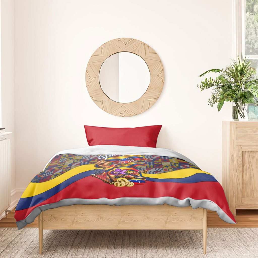 Venezuela Flag Day Patriotism Bedding Set Heritage Flag Jaguar Traditional Instruments