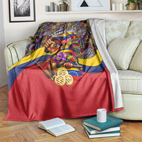 Venezuela Flag Day Patriotism Blanket Heritage Flag Jaguar Traditional Instruments