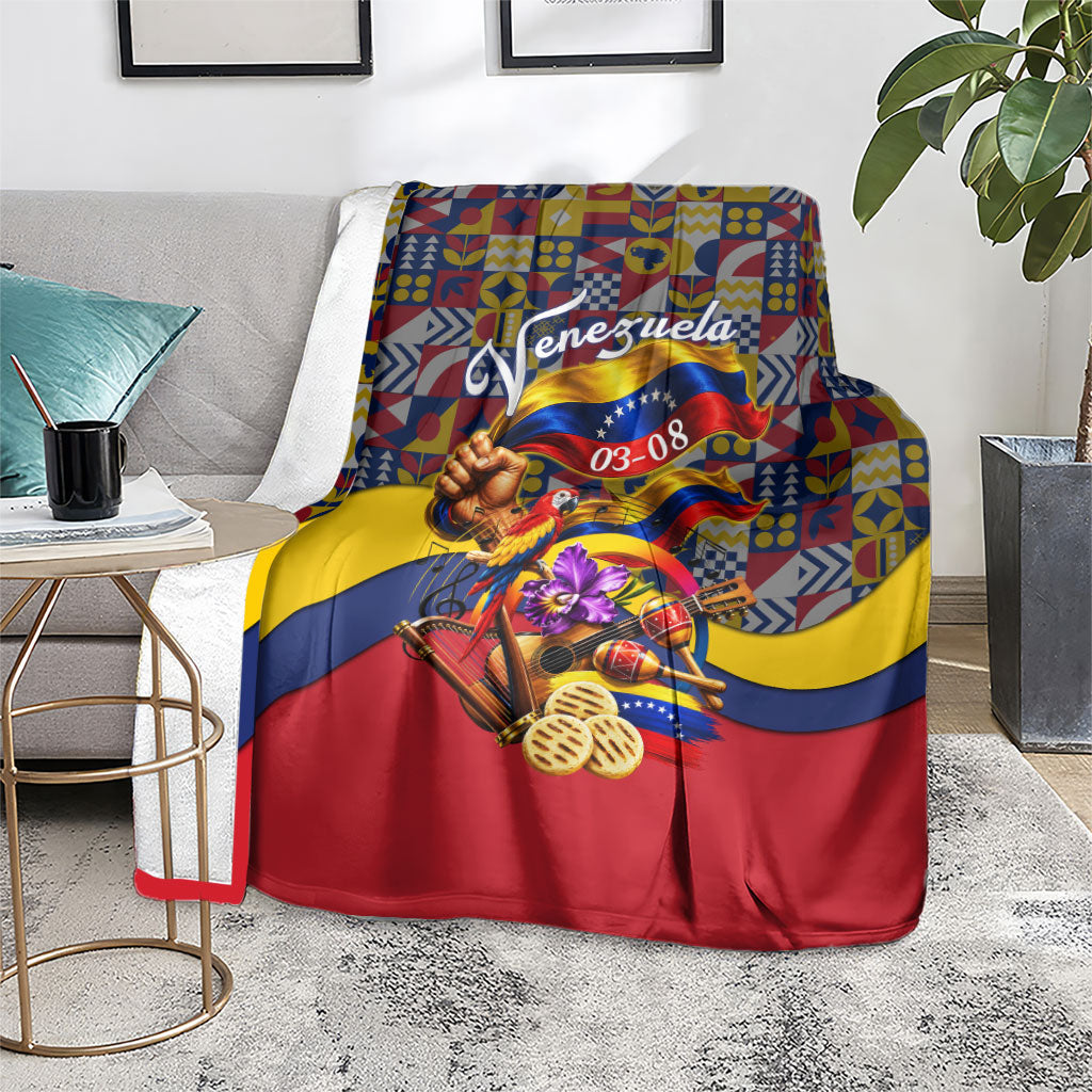 Venezuela Flag Day Patriotism Blanket Heritage Flag Jaguar Traditional Instruments