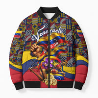 Venezuela Flag Day Patriotism Bomber Puffer Jacket Heritage Flag Jaguar Traditional Instruments