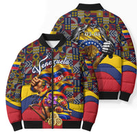 Venezuela Flag Day Patriotism Bomber Puffer Jacket Heritage Flag Jaguar Traditional Instruments