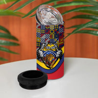 Venezuela Flag Day Patriotism 4 in 1 Can Cooler Tumbler Heritage Flag Jaguar Traditional Instruments
