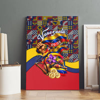 Venezuela Flag Day Patriotism Canvas Wall Art Heritage Flag Jaguar Traditional Instruments