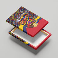 Venezuela Flag Day Patriotism Canvas Wall Art Heritage Flag Jaguar Traditional Instruments