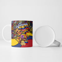 Venezuela Flag Day Patriotism Ceramic Mug Heritage Flag Jaguar Traditional Instruments