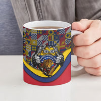 Venezuela Flag Day Patriotism Ceramic Mug Heritage Flag Jaguar Traditional Instruments