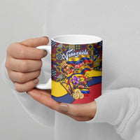 Venezuela Flag Day Patriotism Ceramic Mug Heritage Flag Jaguar Traditional Instruments