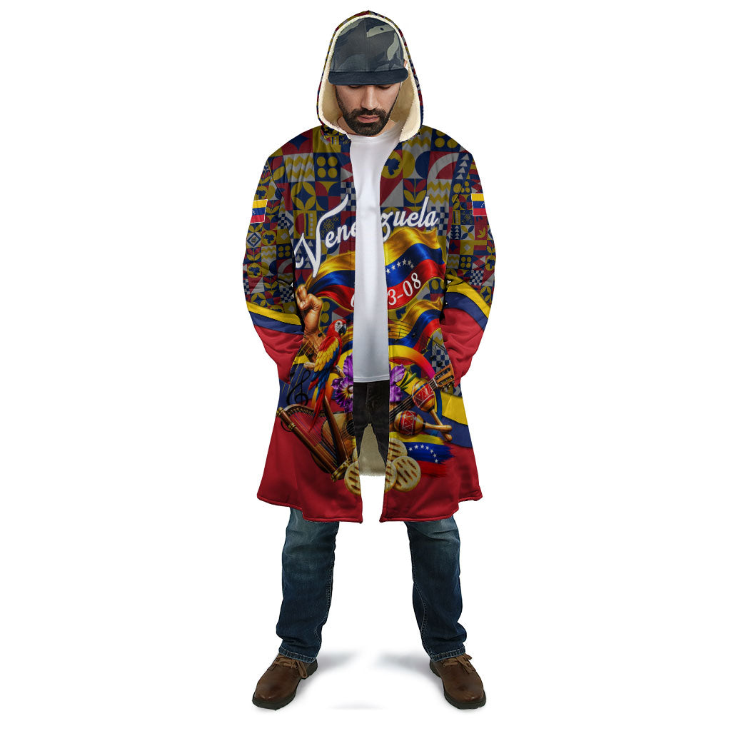 Venezuela Flag Day Patriotism Cloak Heritage Flag Jaguar Traditional Instruments