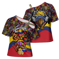 Venezuela Flag Day Patriotism Cross Shoulder Shirt Heritage Flag Jaguar Traditional Instruments