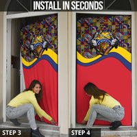 Venezuela Flag Day Patriotism Door Cover Heritage Flag Jaguar Traditional Instruments