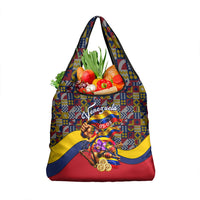 Venezuela Flag Day Patriotism Grocery Bag Heritage Flag Jaguar Traditional Instruments
