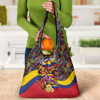 Venezuela Flag Day Patriotism Grocery Bag Heritage Flag Jaguar Traditional Instruments