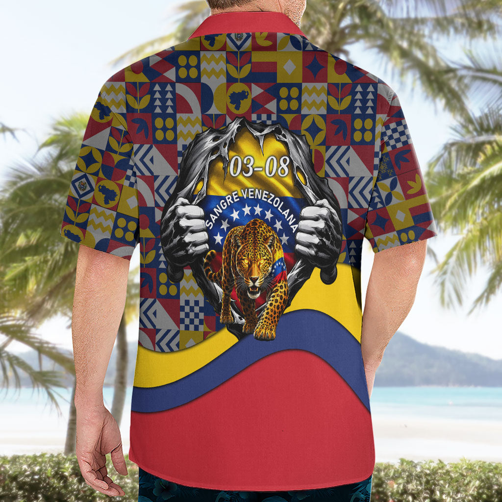 Venezuela Flag Day Patriotism Hawaiian Shirt Heritage Flag Jaguar Traditional Instruments