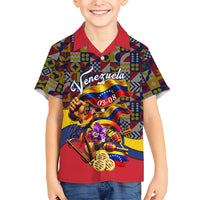 Venezuela Flag Day Patriotism Hawaiian Shirt Heritage Flag Jaguar Traditional Instruments