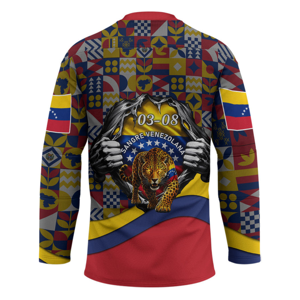 Venezuela Flag Day Patriotism Hockey Jersey Heritage Flag Jaguar Traditional Instruments