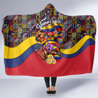 Venezuela Flag Day Patriotism Hooded Blanket Heritage Flag Jaguar Traditional Instruments