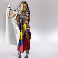 Venezuela Flag Day Patriotism Hooded Blanket Heritage Flag Jaguar Traditional Instruments