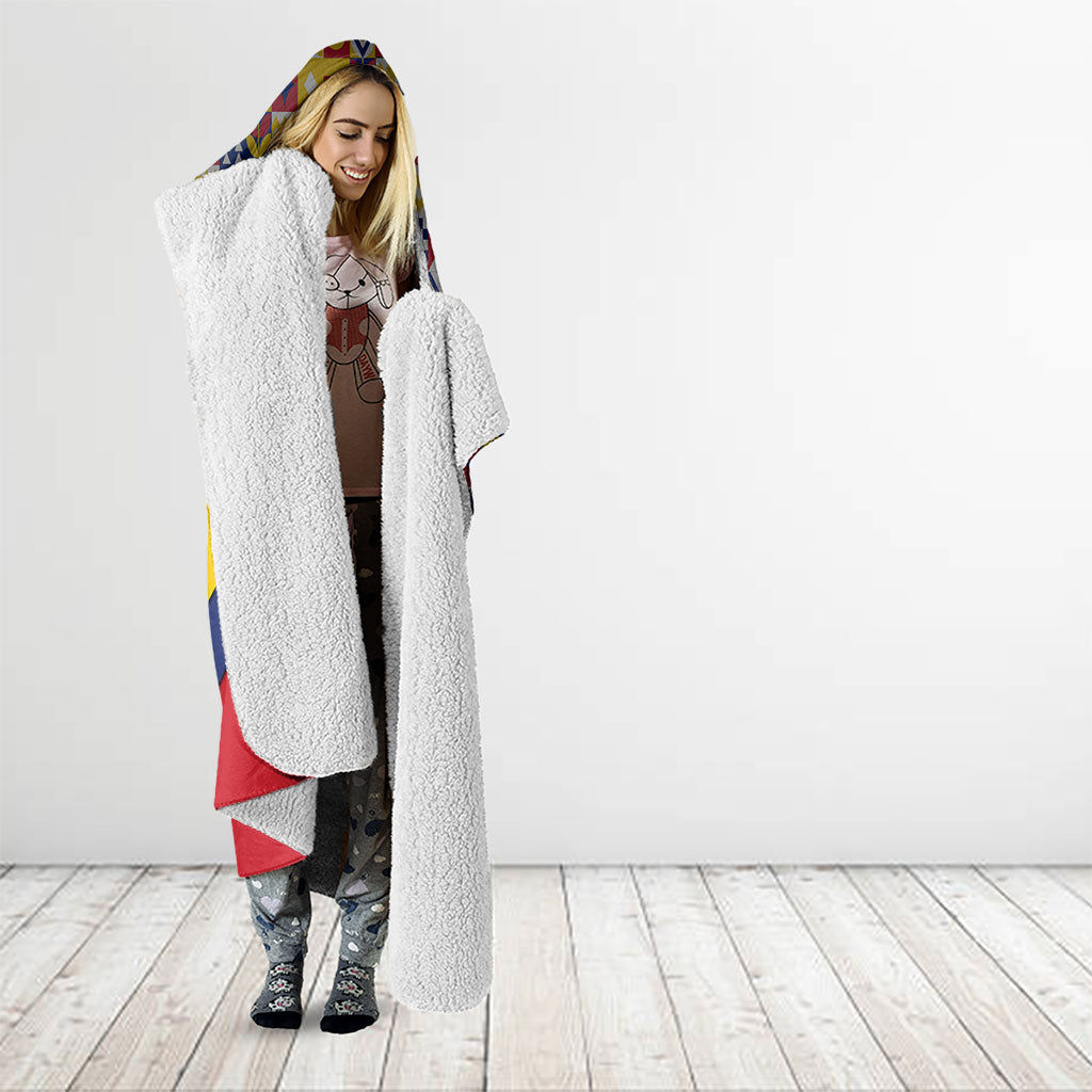 Venezuela Flag Day Patriotism Hooded Blanket Heritage Flag Jaguar Traditional Instruments