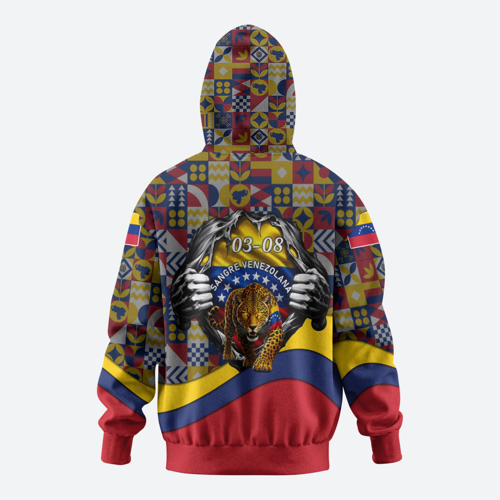 Venezuela Flag Day Patriotism Hoodie Heritage Flag Jaguar Traditional Instruments