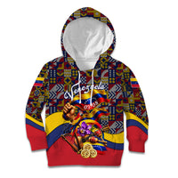 Venezuela Flag Day Patriotism Kid Hoodie Heritage Flag Jaguar Traditional Instruments