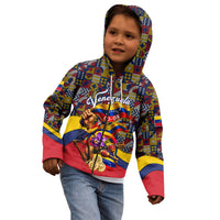 Venezuela Flag Day Patriotism Kid Hoodie Heritage Flag Jaguar Traditional Instruments