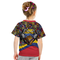 Venezuela Flag Day Patriotism Kid T Shirt Heritage Flag Jaguar Traditional Instruments