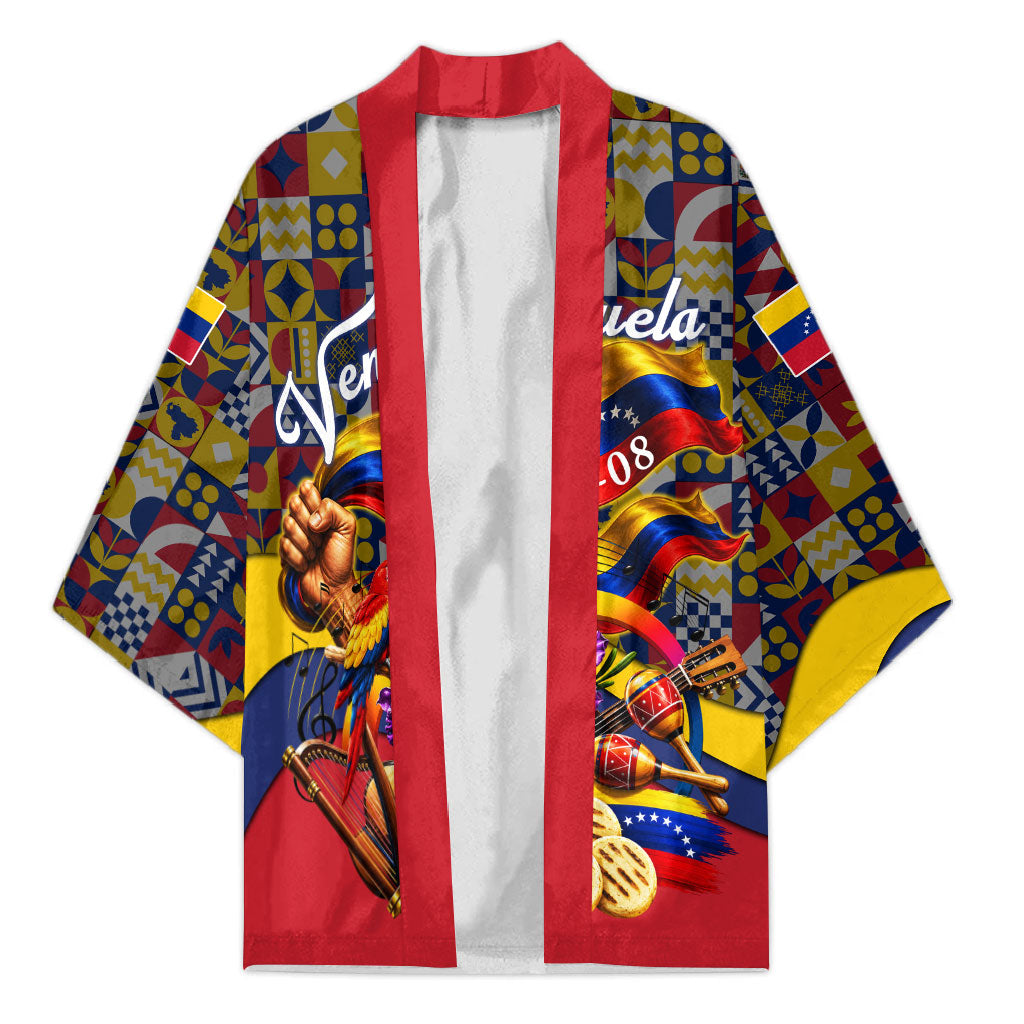 Venezuela Flag Day Patriotism Kimono Heritage Flag Jaguar Traditional Instruments