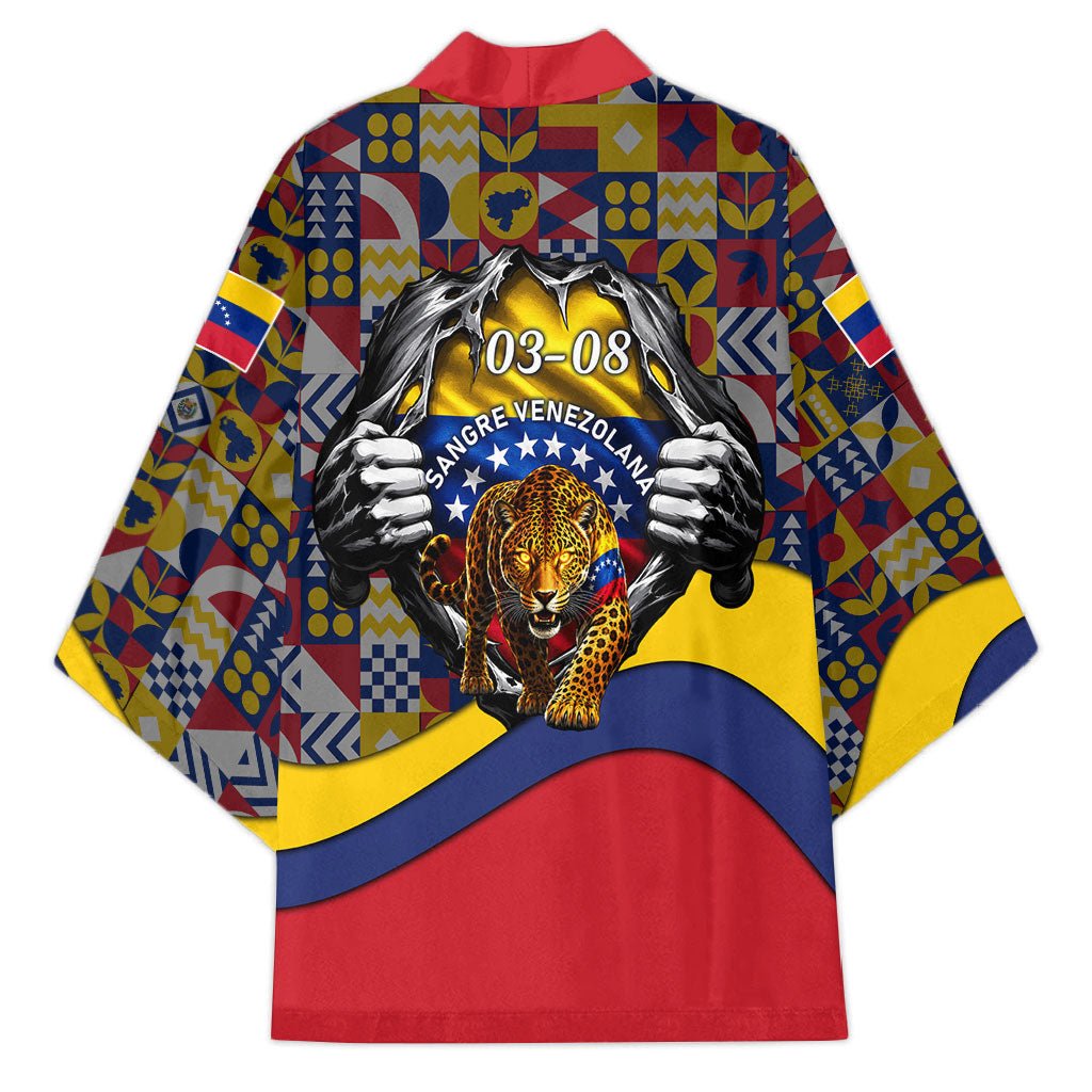 Venezuela Flag Day Patriotism Kimono Heritage Flag Jaguar Traditional Instruments