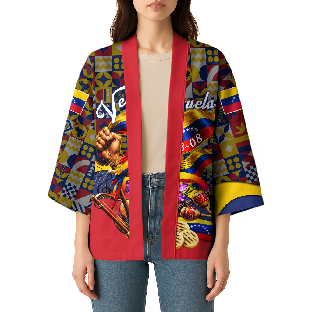 Venezuela Flag Day Patriotism Kimono Heritage Flag Jaguar Traditional Instruments