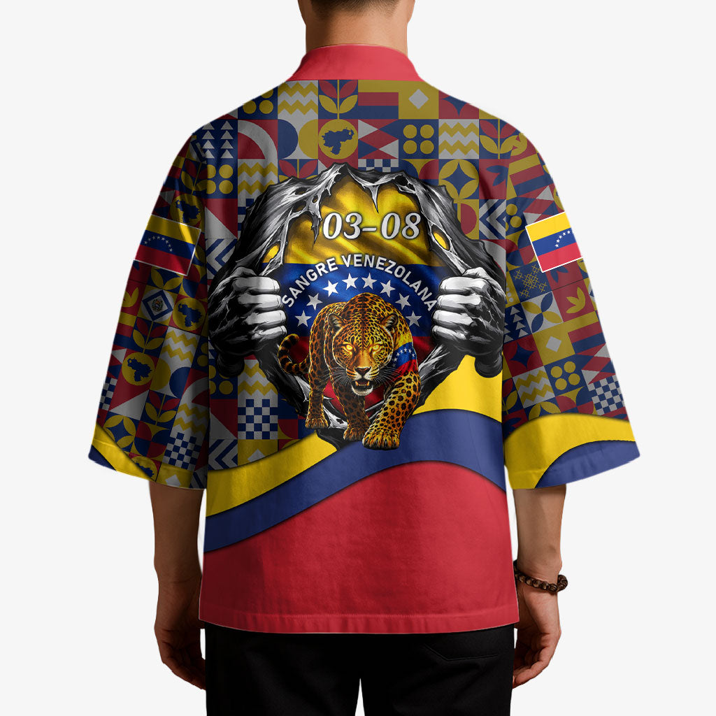 Venezuela Flag Day Patriotism Kimono Heritage Flag Jaguar Traditional Instruments