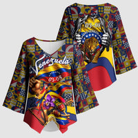 Venezuela Flag Day Patriotism Kimono Sleeve Blouse Heritage Flag Jaguar Traditional Instruments