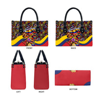 Venezuela Flag Day Patriotism Leather Bag Heritage Flag Jaguar Traditional Instruments