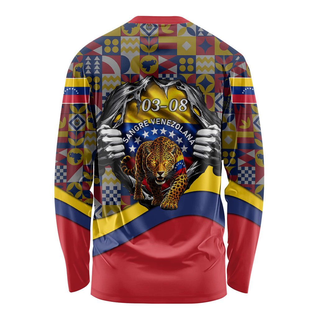 Venezuela Flag Day Patriotism Long Sleeve Shirt Heritage Flag Jaguar Traditional Instruments