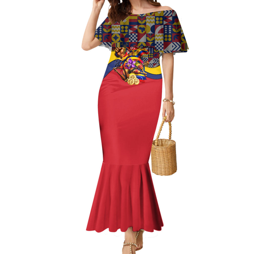 Venezuela Flag Day Patriotism Mermaid Dress Heritage Flag Jaguar Traditional Instruments