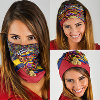 Venezuela Flag Day Patriotism Neck Gaiter Heritage Flag Jaguar Traditional Instruments