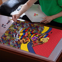 Venezuela Flag Day Patriotism Puzzle Heritage Flag Jaguar Traditional Instruments