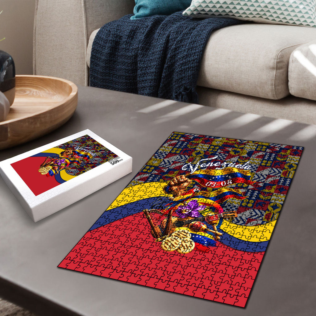Venezuela Flag Day Patriotism Puzzle Heritage Flag Jaguar Traditional Instruments