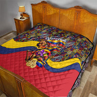 Venezuela Flag Day Patriotism Quilt Heritage Flag Jaguar Traditional Instruments