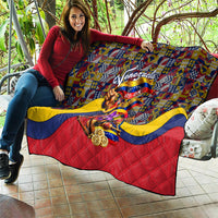 Venezuela Flag Day Patriotism Quilt Heritage Flag Jaguar Traditional Instruments