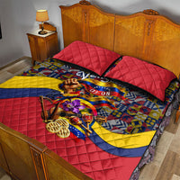 Venezuela Flag Day Patriotism Quilt Bed Set Heritage Flag Jaguar Traditional Instruments