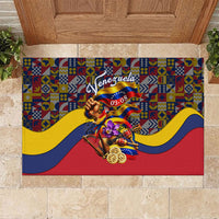 Venezuela Flag Day Patriotism Rubber Doormat Heritage Flag Jaguar Traditional Instruments