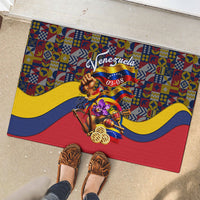 Venezuela Flag Day Patriotism Rubber Doormat Heritage Flag Jaguar Traditional Instruments