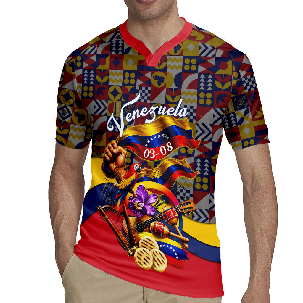 Venezuela Flag Day Patriotism Rugby Jersey Heritage Flag Jaguar Traditional Instruments